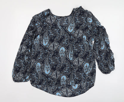 Womens UK Size M Dunnes Stores Blue Basic Blouse