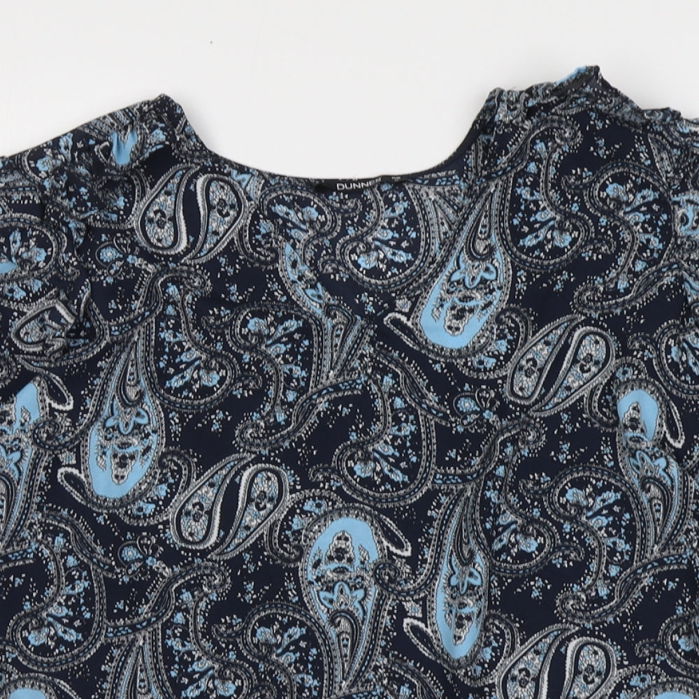 Womens UK Size M Dunnes Stores Blue Basic Blouse