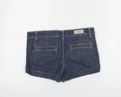 Celebrity Pink Girls Blue Cotton Cut-Off Shorts Size 9 Years Regular Zip