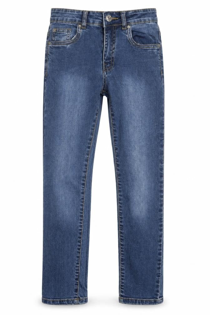 Mens UK Size 26 Ze Enzo Regular Fit Straight Blue Jeans