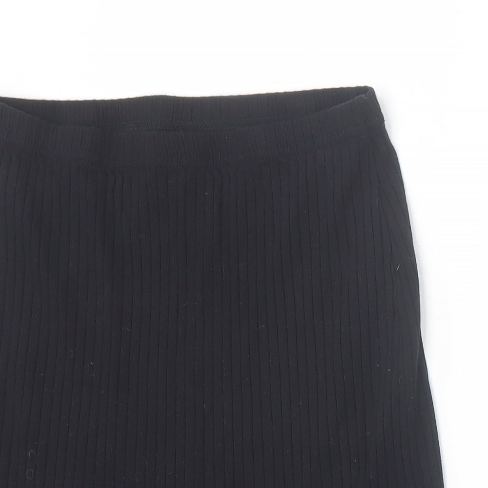 SheIn Womens Black Polyester Straight & Pencil Skirt Size S - Butterfly print