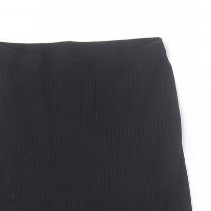 SheIn Womens Black Polyester Straight & Pencil Skirt Size S - Butterfly print