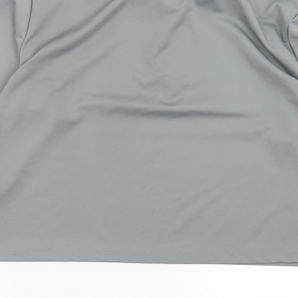 ASOS Womens Grey Polyester Cropped Casual Size 18 High Neck Zip