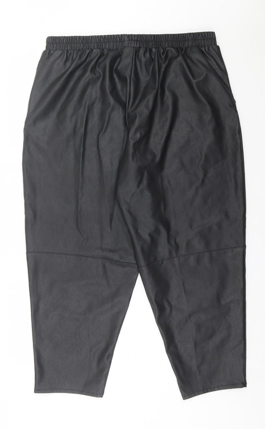 Womens UK Size 38 in ASOS Regular Fit Cropped Black Trousers