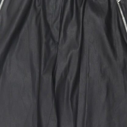 Womens UK Size 38 in ASOS Regular Fit Cropped Black Trousers