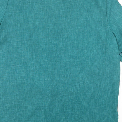 Womens UK Size 18 ELVI Green Basic Button-Up