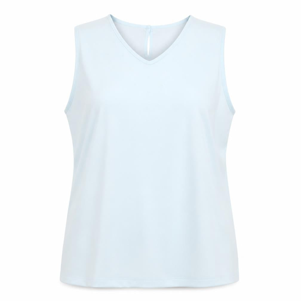Womens UK Size 18 ELVI Blue Basic Tank