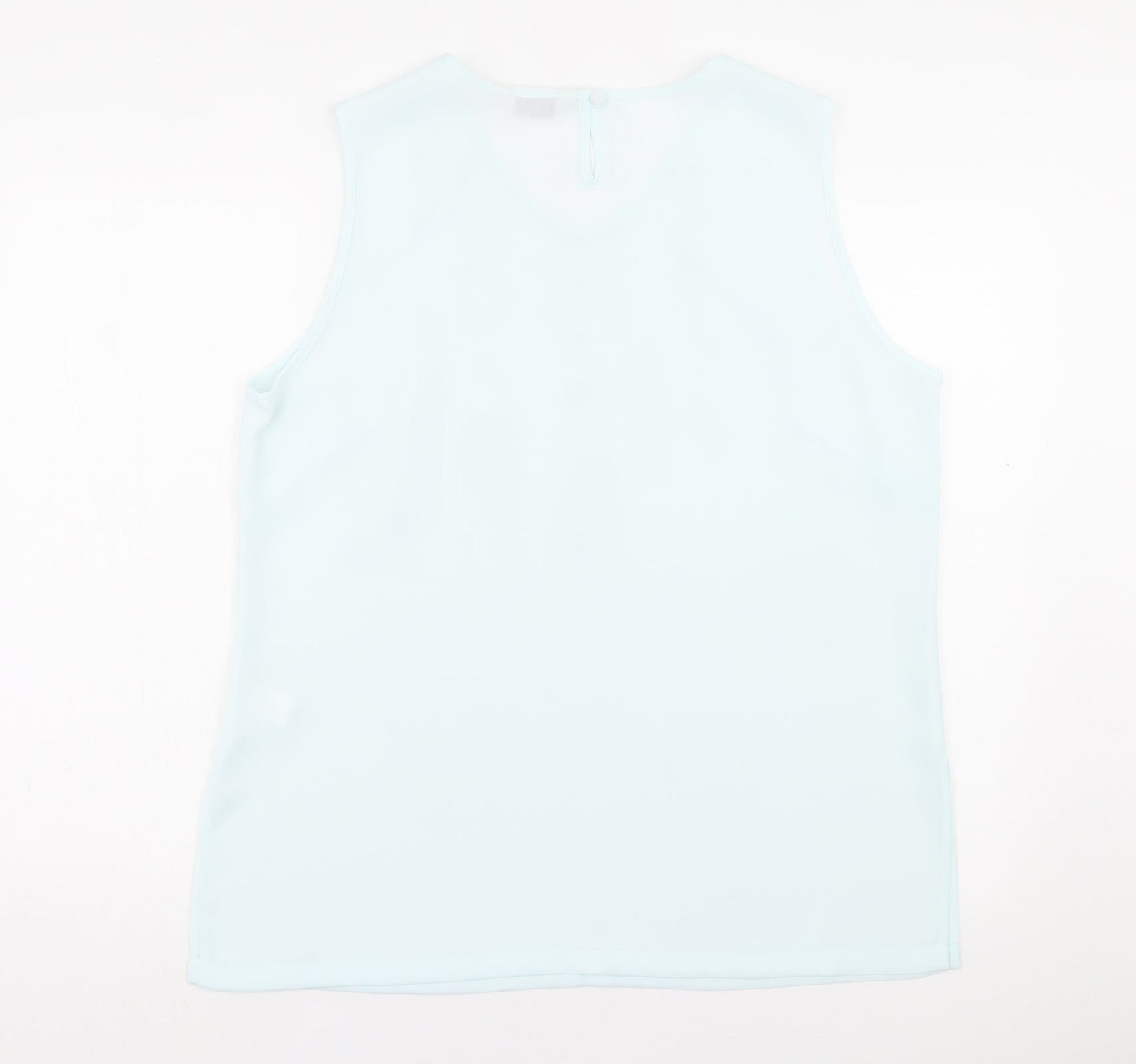 Womens UK Size 18 ELVI Blue Basic Tank
