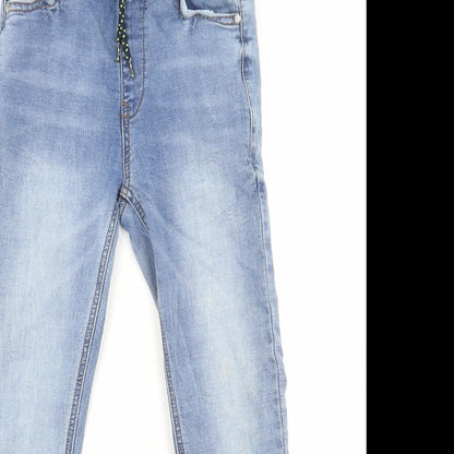 NEXT Boys Blue Cotton Jegging Jeans Size 9 Months Regular Tie