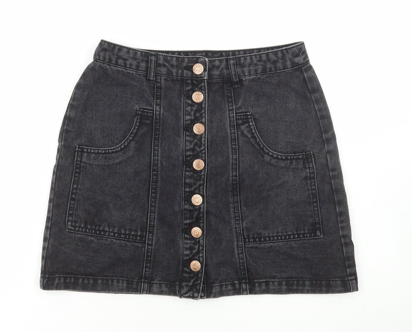 Womens UK Size 8 Stradivarius A-Line Denim Skirt