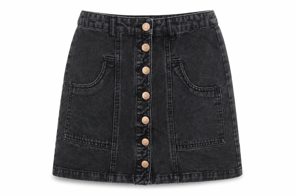 Womens UK Size 8 Stradivarius A-Line Denim Skirt