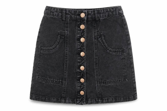 Womens UK Size 8 Stradivarius A-Line Denim Skirt
