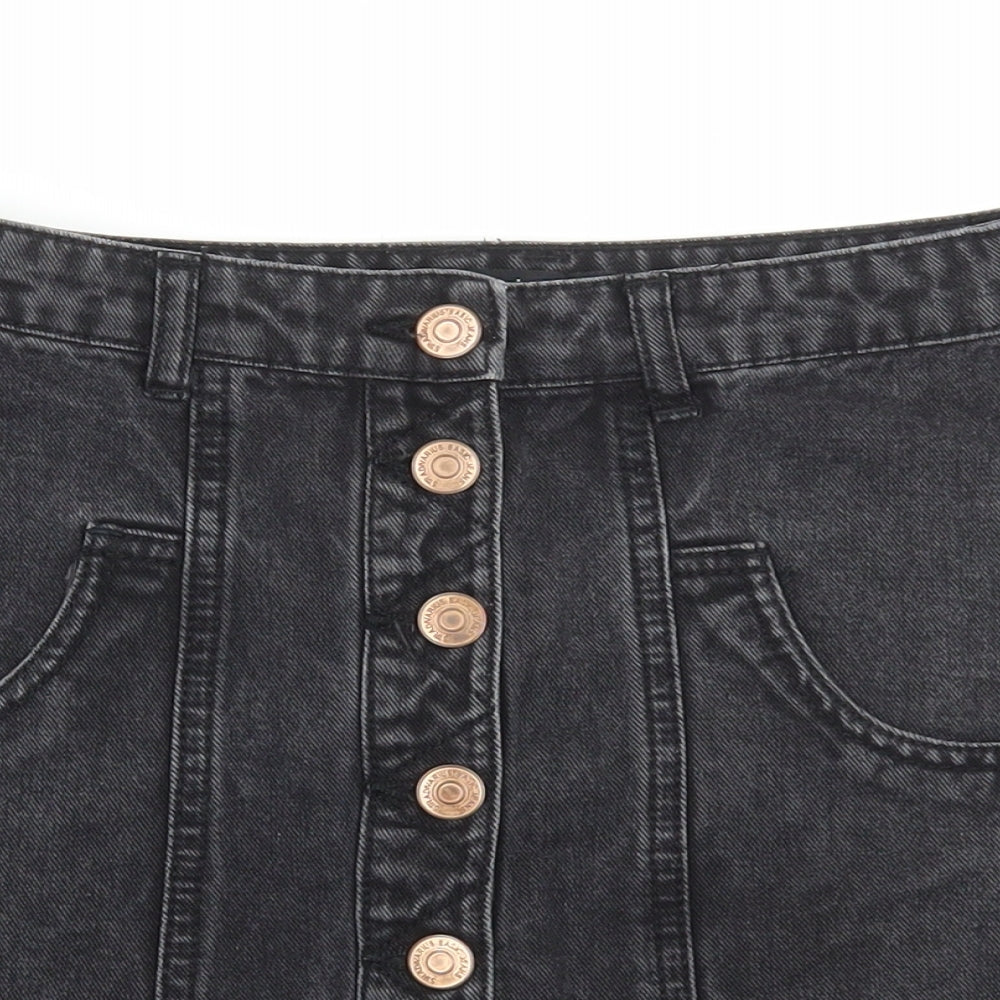 Womens UK Size 8 Stradivarius A-Line Denim Skirt