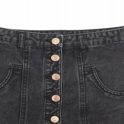 Womens UK Size 8 Stradivarius A-Line Denim Skirt