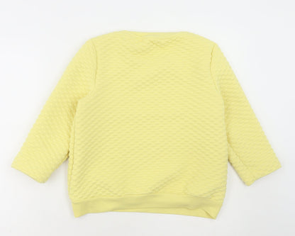 Savida Womens Yellow Polyester Pullover Sweatshirt Size S Pullover