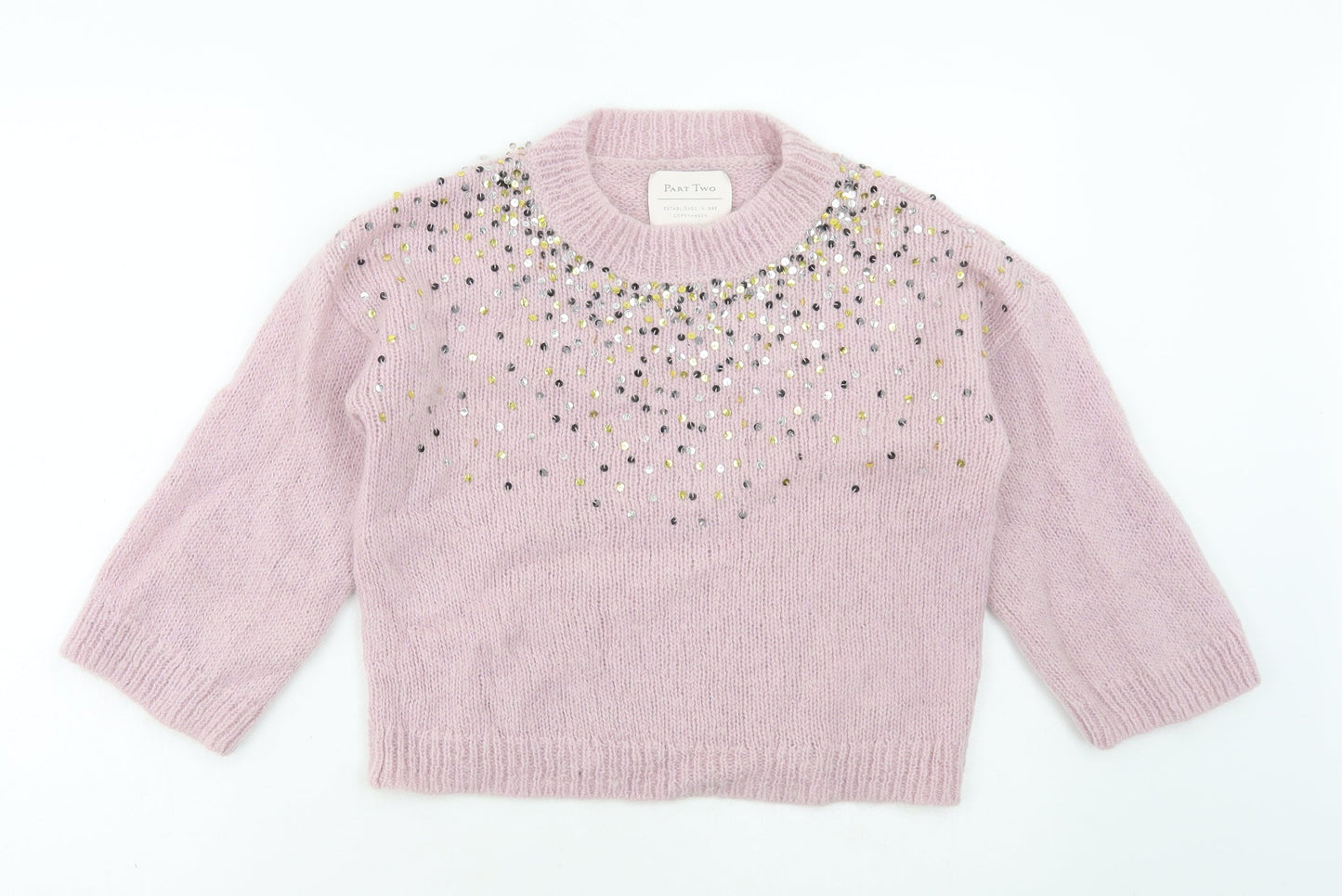 Womens UK Size XS Part Two Pink Pullover Jumper