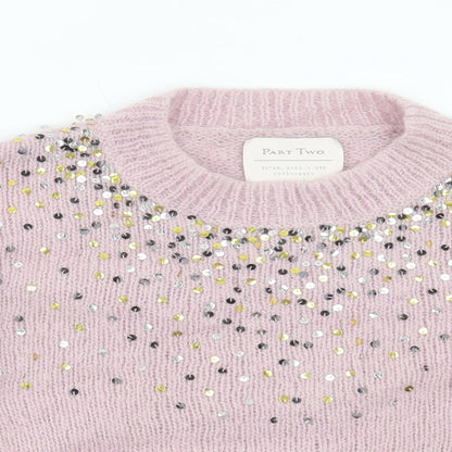 Womens UK Size XS Part Two Pink Pullover Jumper