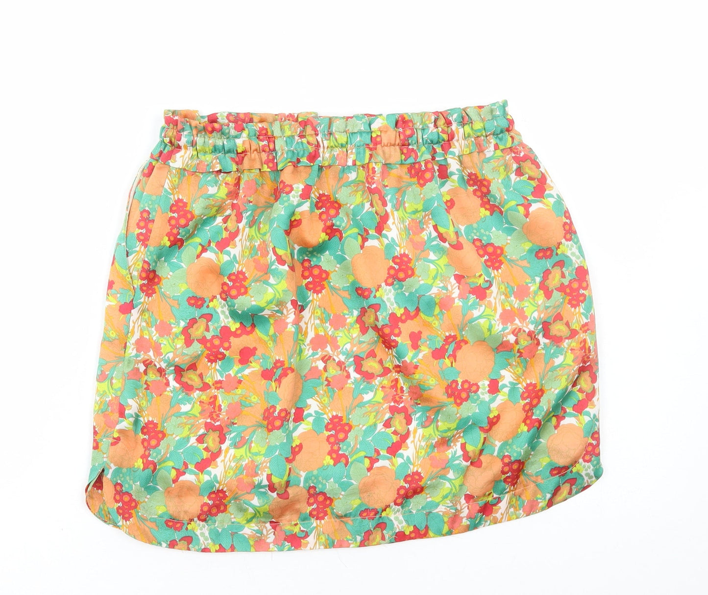 FOREVER 21 Womens Multicoloured Floral Polyester A-Line Skirt Size S