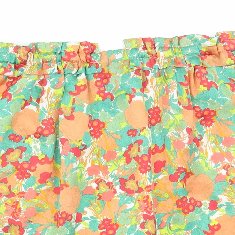 FOREVER 21 Womens Multicoloured Floral Polyester A-Line Skirt Size S