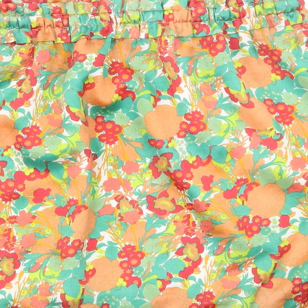 FOREVER 21 Womens Multicoloured Floral Polyester A-Line Skirt Size S