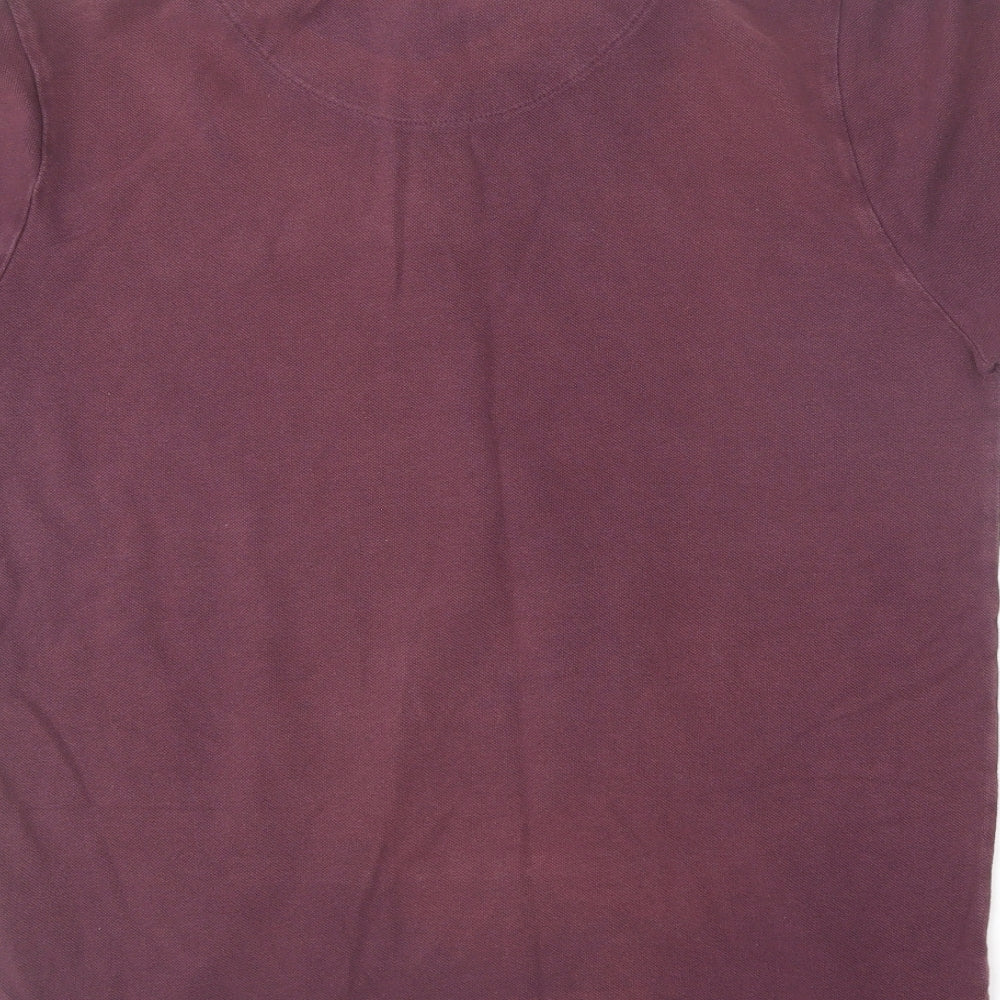 Capsule Mens Purple Cotton Polo Size L Collared Pullover