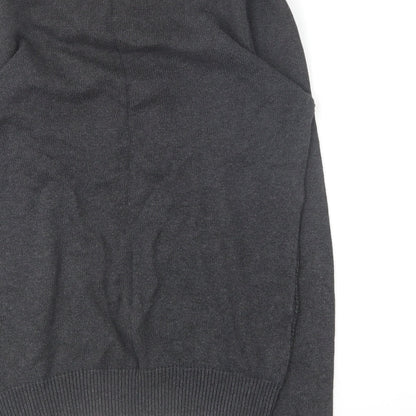 Cedar Wood State Mens Grey Round Neck Cotton Pullover Jumper Size S