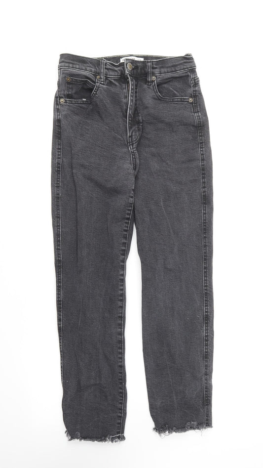 Pull&Bear Womens Grey Cotton Skinny Jeans Size 26 in L25 in Regular Button