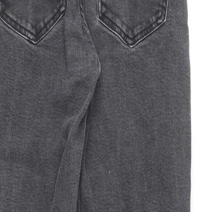 Pull&Bear Womens Grey Cotton Skinny Jeans Size 26 in L25 in Regular Button