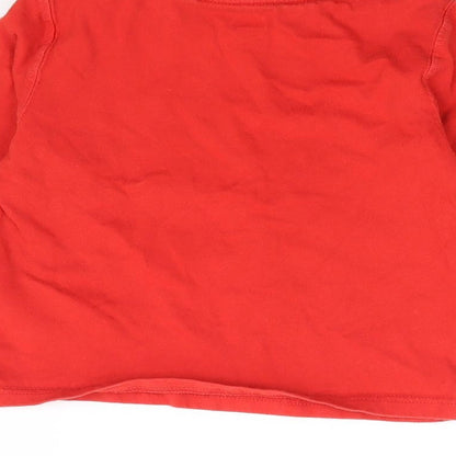 Timberland Boys Red 100% Cotton Pullover T-Shirt Size 2 Years Crew Neck Pullover - Warlus