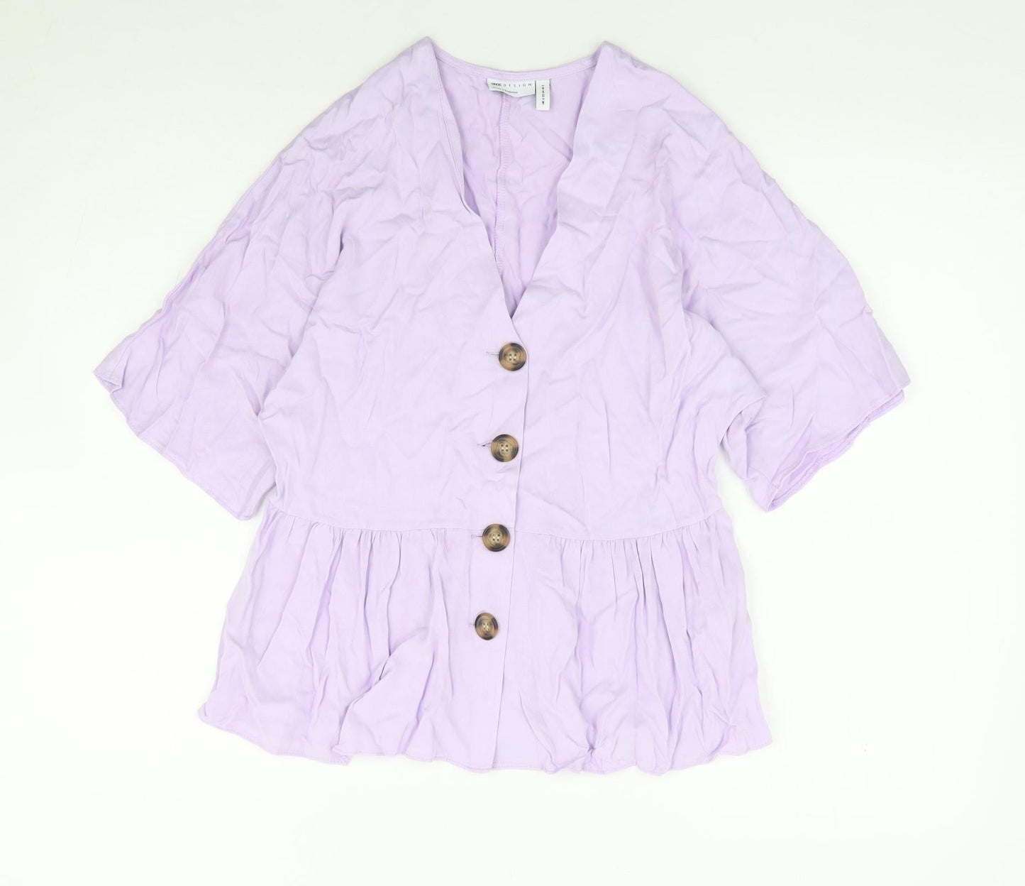 Womens UK Size 6 ASOS Purple Jersey Blouse