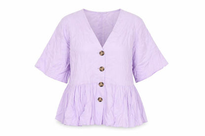 Womens UK Size 6 ASOS Purple Jersey Blouse