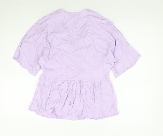 Womens UK Size 6 ASOS Purple Jersey Blouse