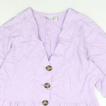 Womens UK Size 6 ASOS Purple Jersey Blouse