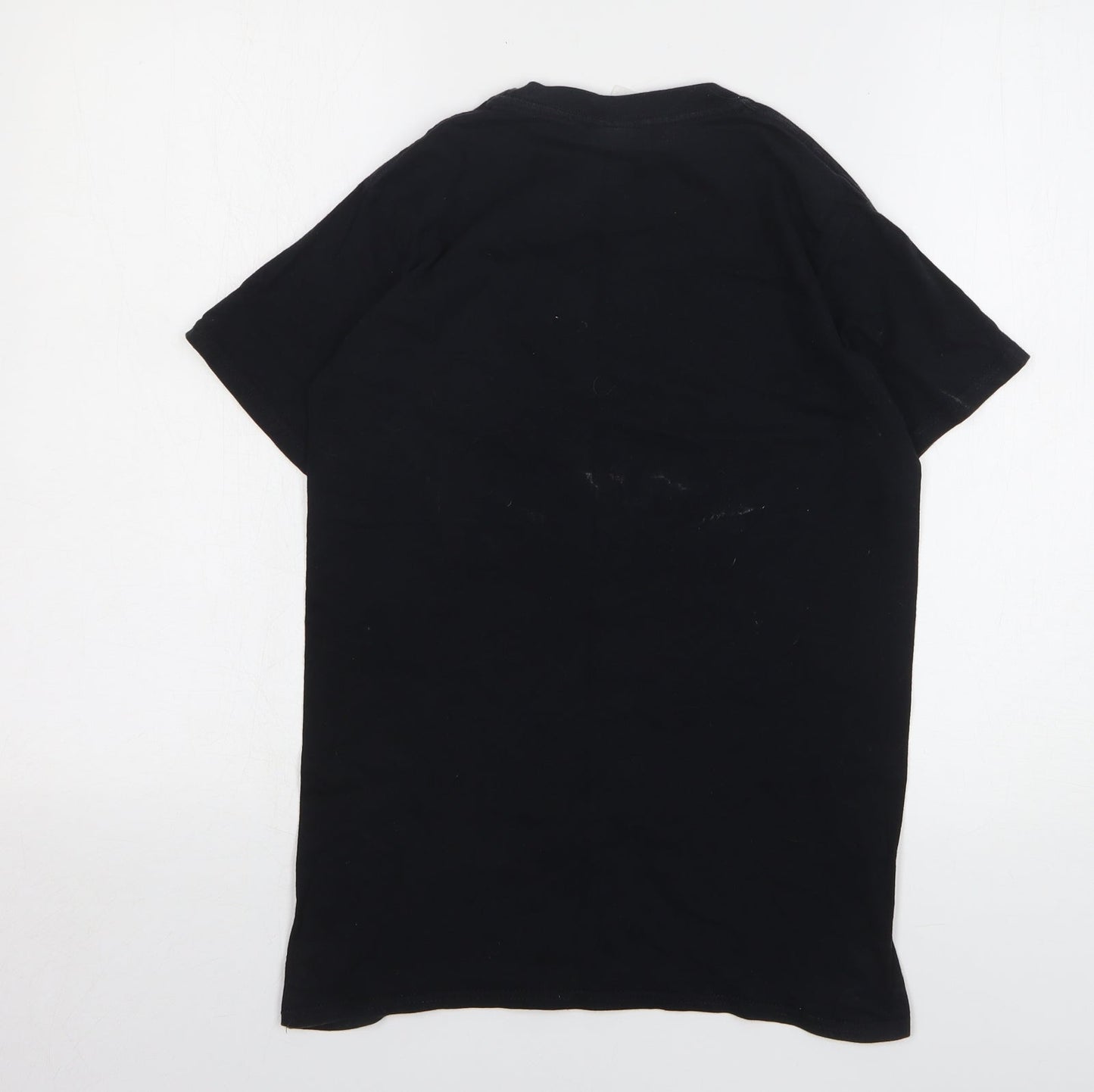 Womens UK Size S Gildan Black Basic T-Shirt