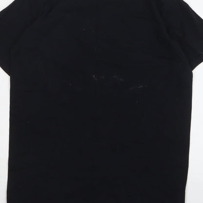 Womens UK Size S Gildan Black Basic T-Shirt