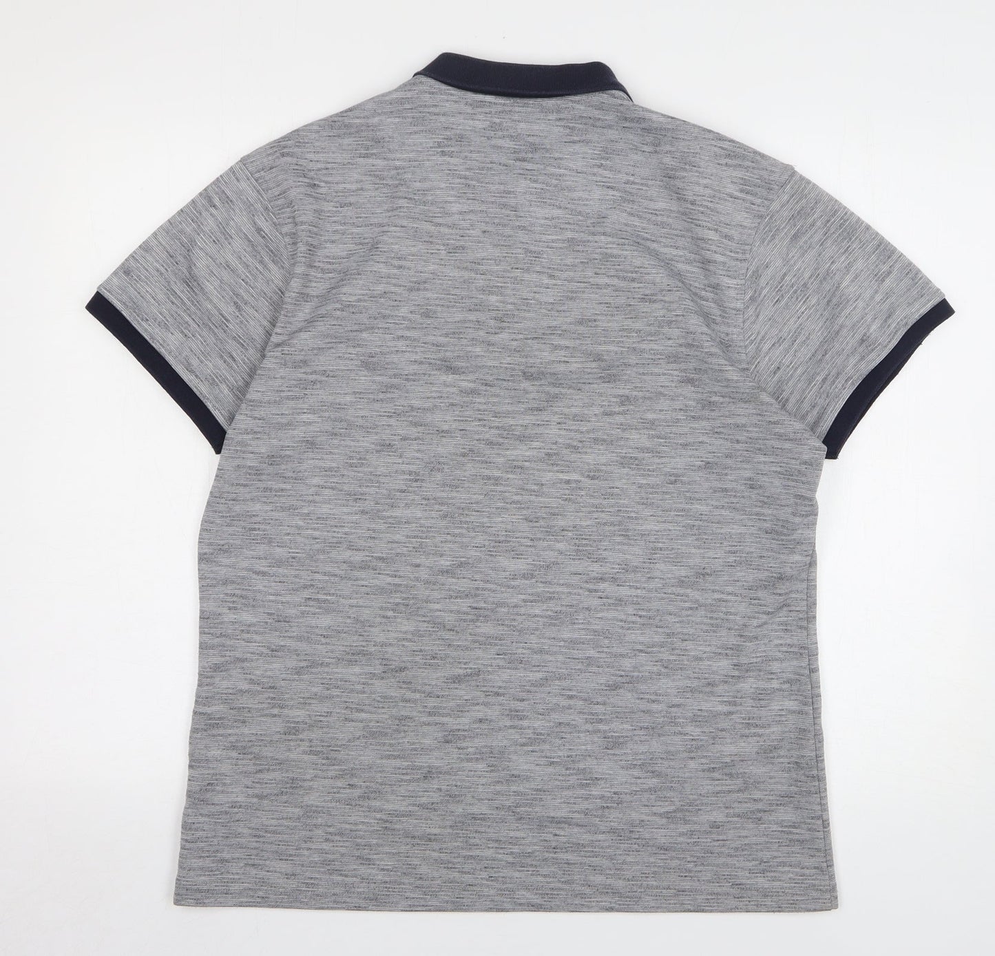 MishMash Womens Grey Cotton Basic Polo Size L Collared