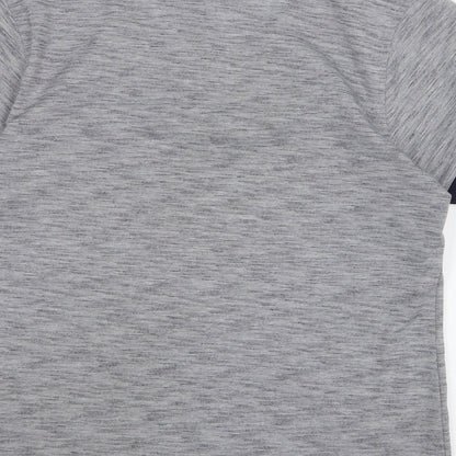 MishMash Womens Grey Cotton Basic Polo Size L Collared