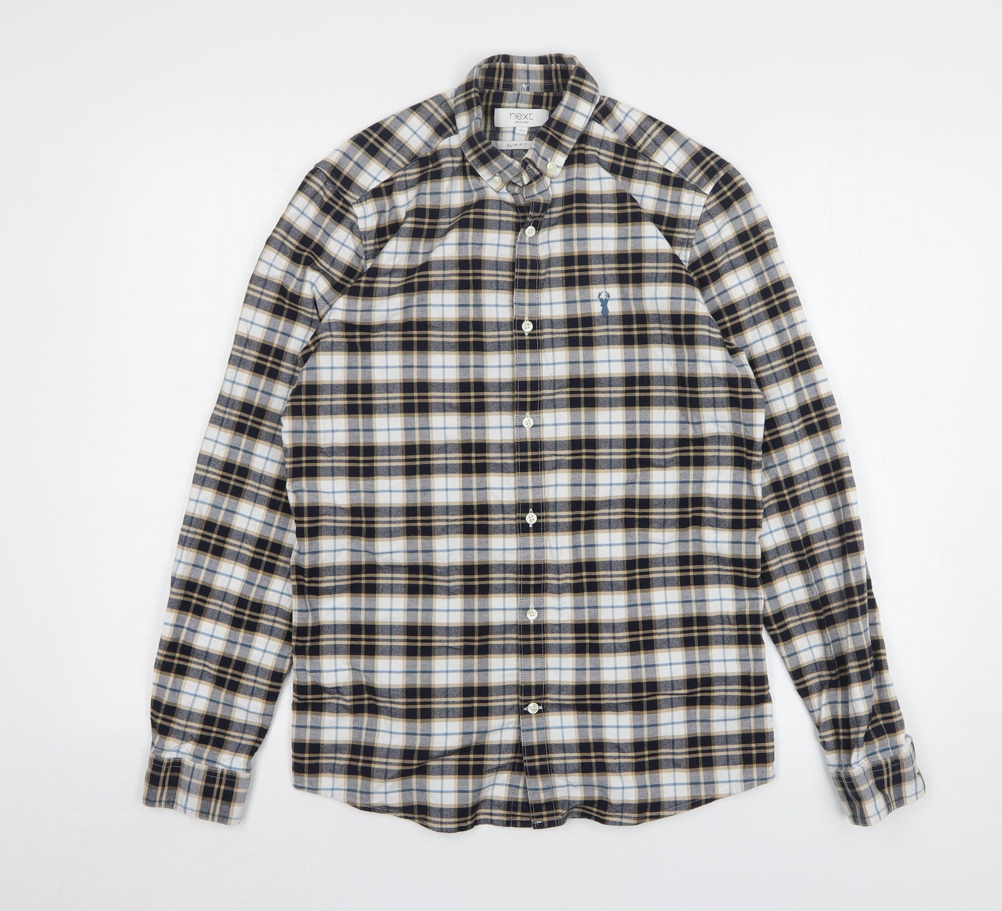 Mens UK Size S NEXT Multicoloured  Button-Up Long Sleeve Casual Shirt