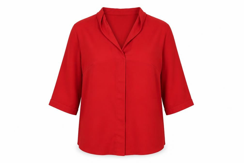 Womens UK Size 18 Soon Red Basic Blouse
