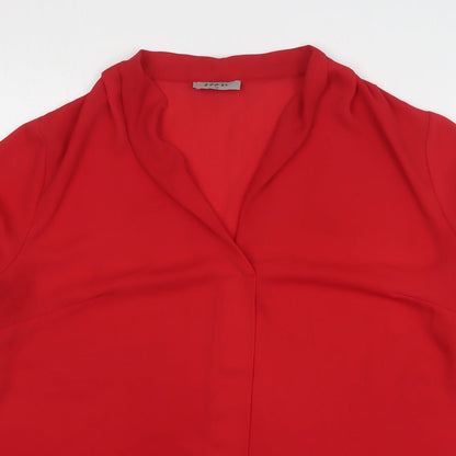 Womens UK Size 18 Soon Red Basic Blouse