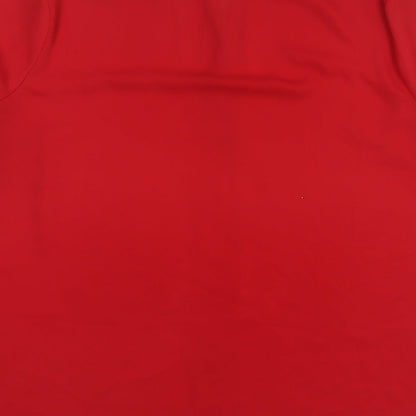 Womens UK Size 18 Soon Red Basic Blouse