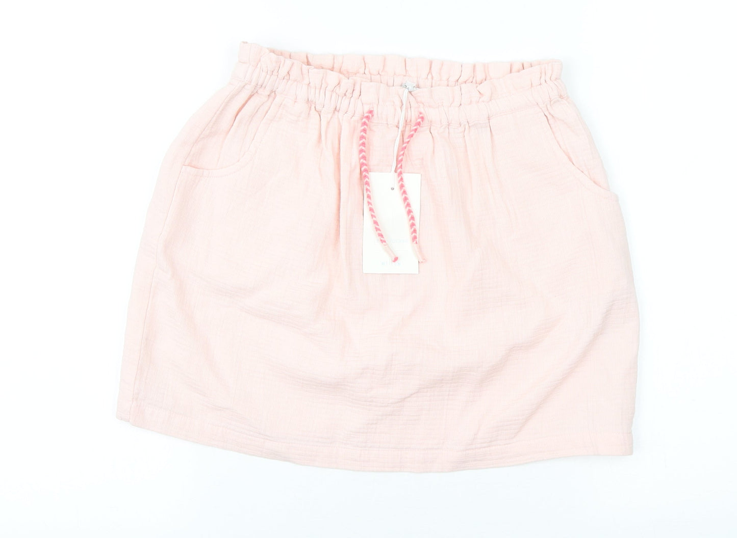 Leigh Tucker Willow Girls Pink Cotton Straight & Pencil Skirt Size 9-10 Years Regular Tie