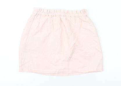 Leigh Tucker Willow Girls Pink Cotton Straight & Pencil Skirt Size 9-10 Years Regular Tie
