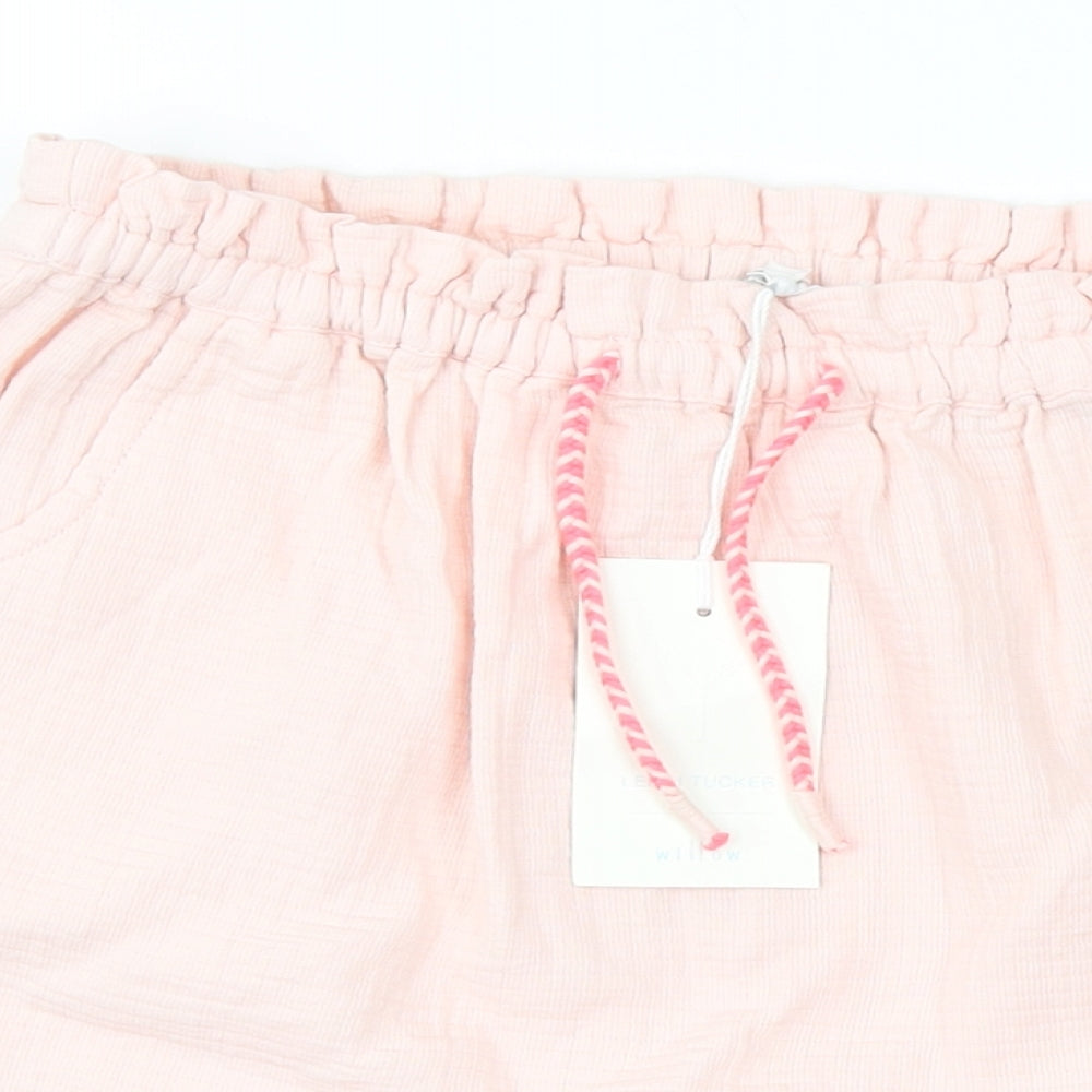 Leigh Tucker Willow Girls Pink Cotton Straight & Pencil Skirt Size 9-10 Years Regular Tie