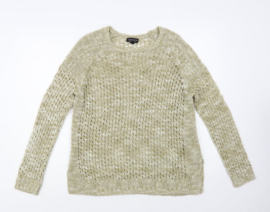 Womens UK Size 10 Topshop Beige Pullover Jumper