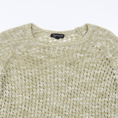 Womens UK Size 10 Topshop Beige Pullover Jumper