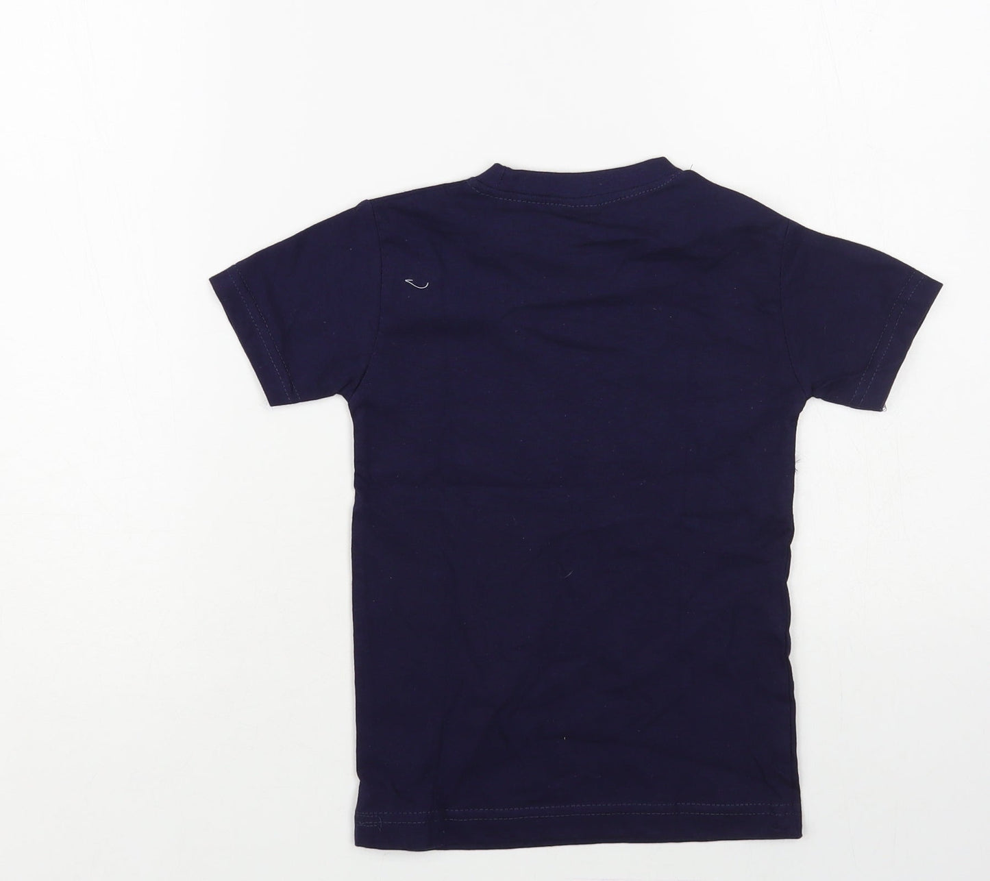 Dolphin Boys Blue Cotton Pullover T-Shirt Size 7-8 Years Crew Neck Pullover - Egypt