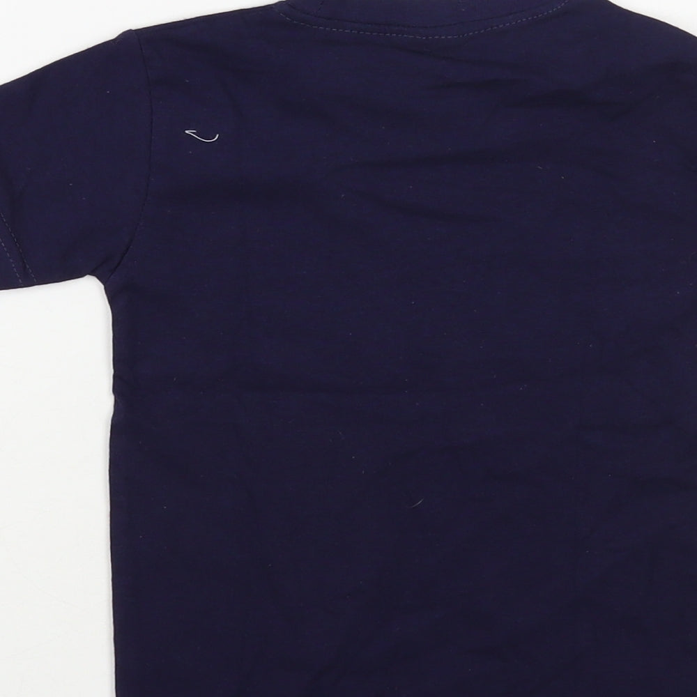 Dolphin Boys Blue Cotton Pullover T-Shirt Size 7-8 Years Crew Neck Pullover - Egypt