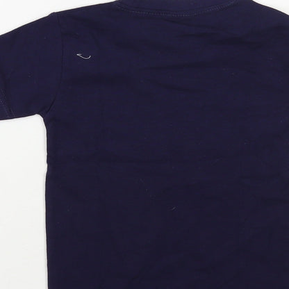 Dolphin Boys Blue Cotton Pullover T-Shirt Size 7-8 Years Crew Neck Pullover - Egypt