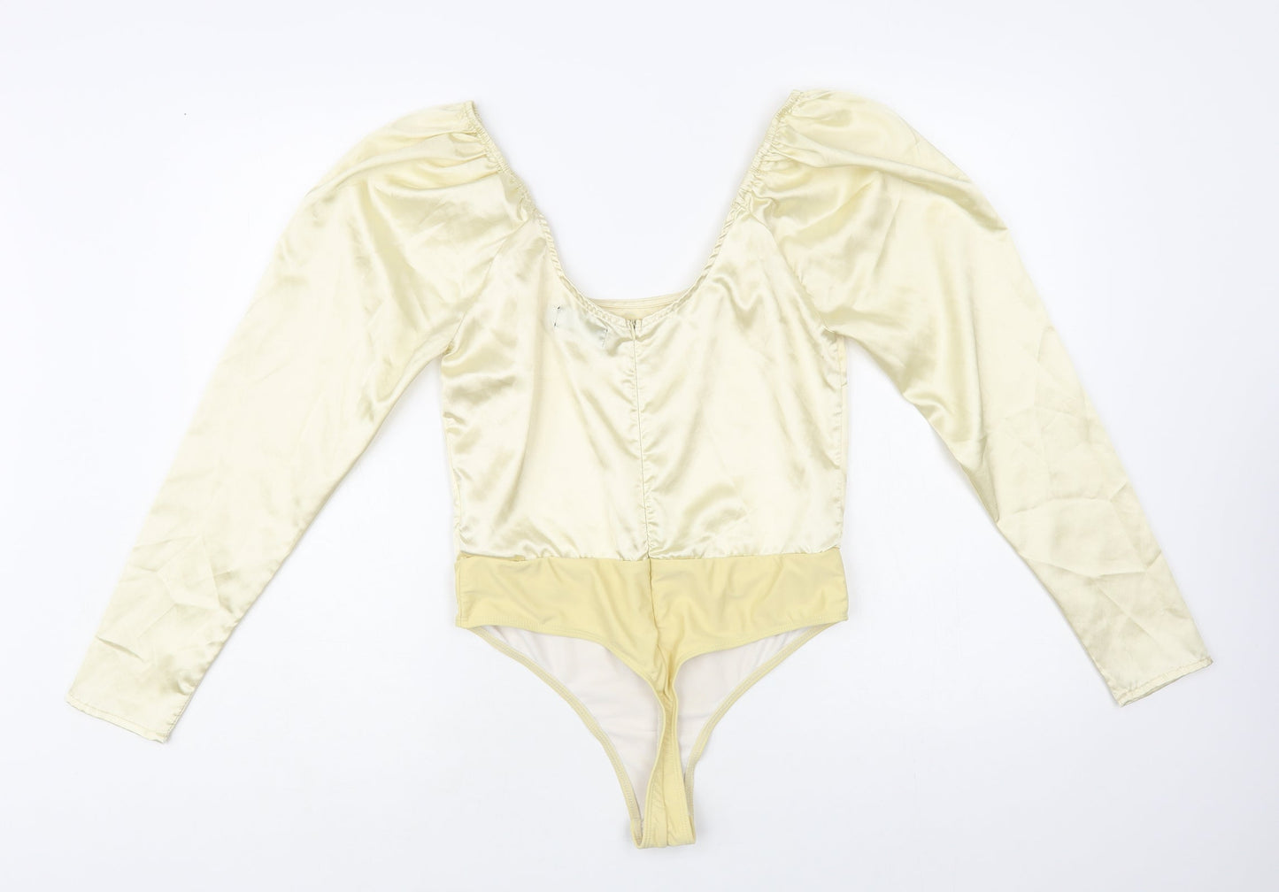 In the Style Womens Gold Polyester Bodysuit One-Piece Size 10 Snap